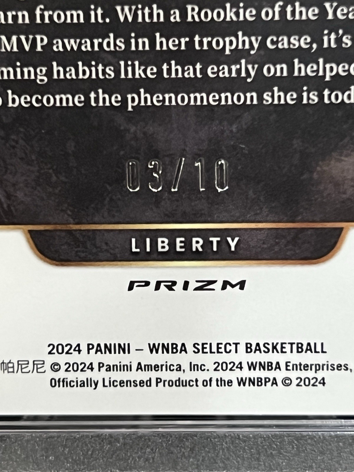 🔥POP-1🔥2024 Panini SELECT WNBA Breanna Stewart⭐Gold Prizm #13💎/10 PSA 10 view 4