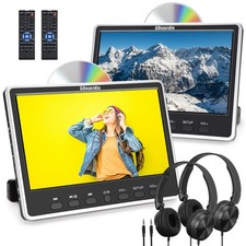 2 x 12" Dual Screen Portable DVD Player Car Moniter TV USB/SD/HDMI AV IN OUT MP4