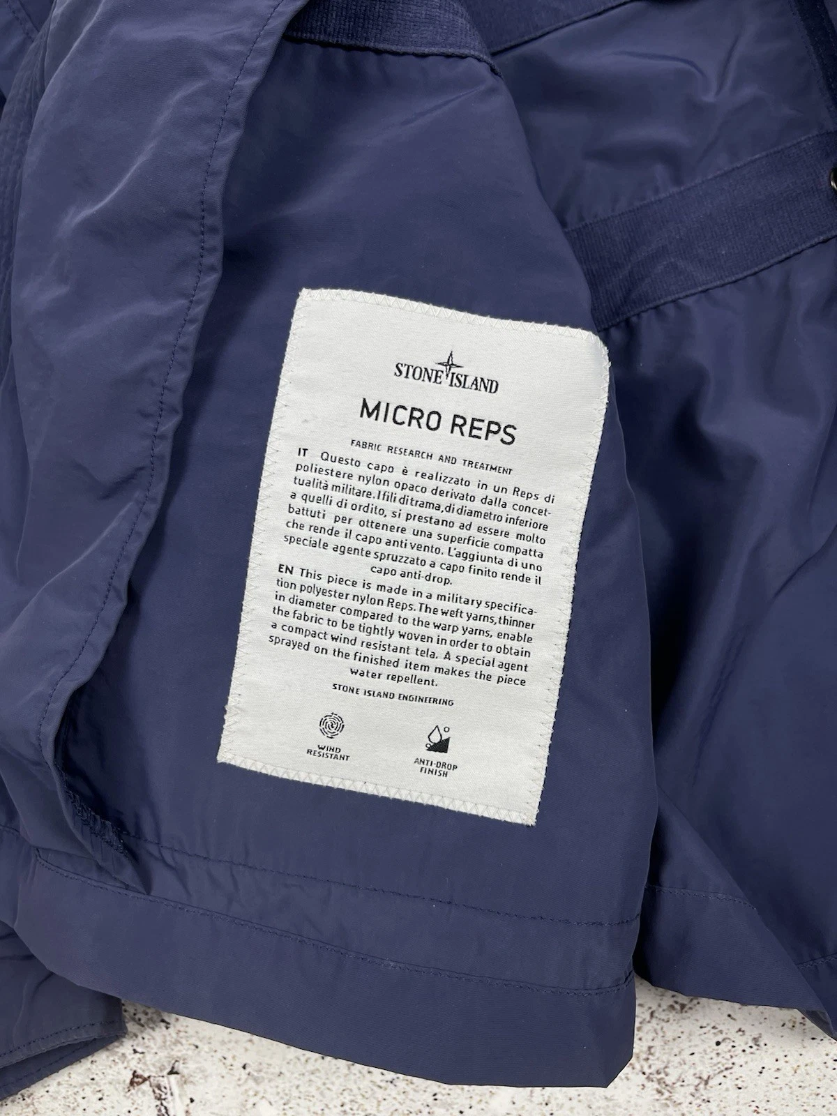 Vintage Stone Island 2012 Micro Reps Field Jacket Navy Blue Faded Color size XL - product detail image 8