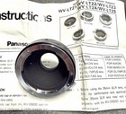 Panasonic WV-LT22 Lens Adapter Nikon F Mount to C-Mount Vintage Pro Video Gear — photo 1