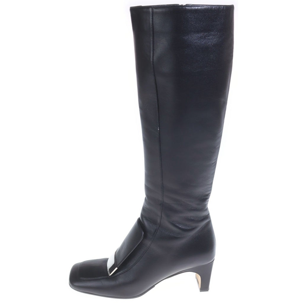 sergio rossi ブラック ロングブーツ Sergio Rossi Boots Women's Size 35.5 Black Leather | eBay