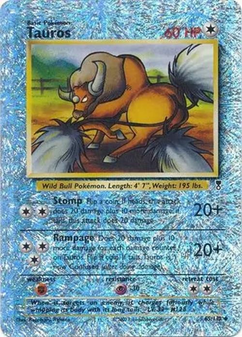 Tauros - 65/110 - Pokemon Legendary Collection Reverse Holo Rare Card NM