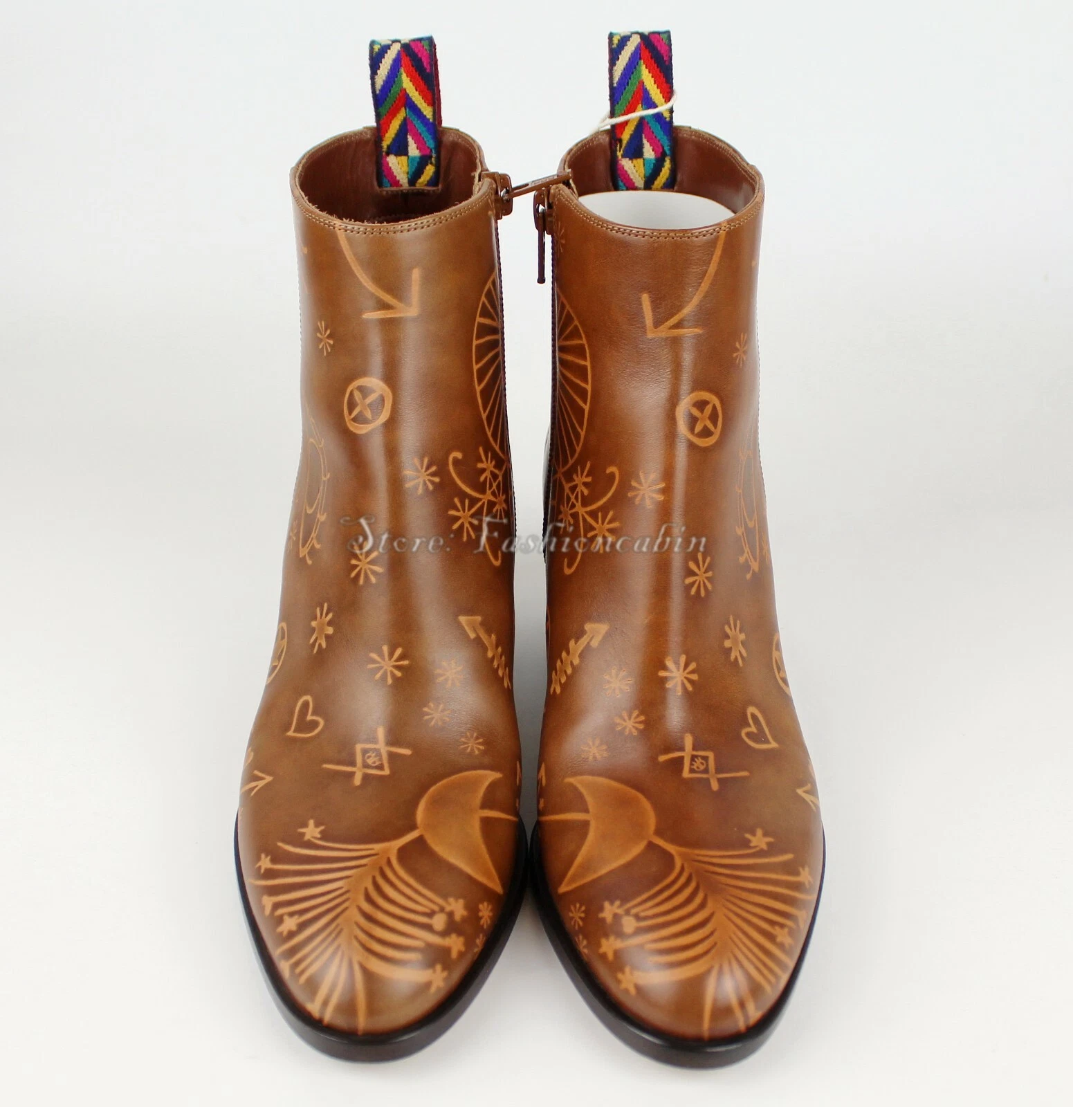 Nuovi Stivaletti Valentino Garavani in pelle in rilievo 37 EUR prezzo al dettaglio $1495