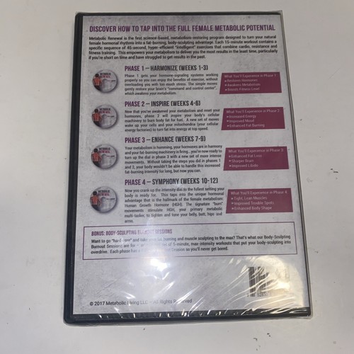 NEW Metabolic Renewal 4 Phase Workout 4 DVD Set Dr Jade Teta Fitness - Picture 7 of 14