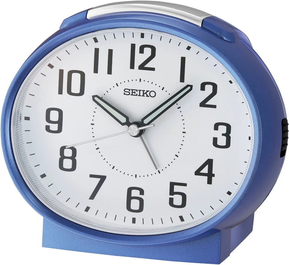 Seiko Uhren Quarzwecker QHK059L Kunststoffgehäuse blau 13x8x11 cm