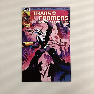 Transformers #91 2013 VF/NM RI Var signed 'To Gareth'' Simon Furman Geoff Senior