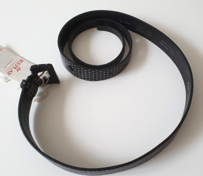 REPLAY 1981 *  Echt Leder Gürtel SCHWARZ WEIßE Punkte * Size: 95 cm