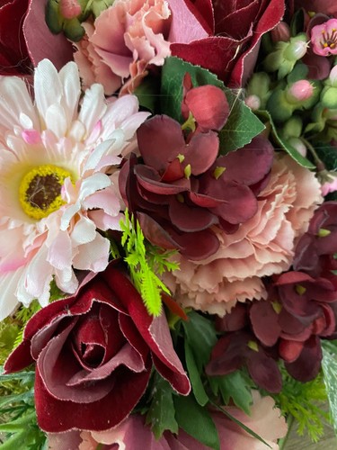grosses Grabherz Grabdeko künstliche Rosen Gedenktag - Bild 6 von 13