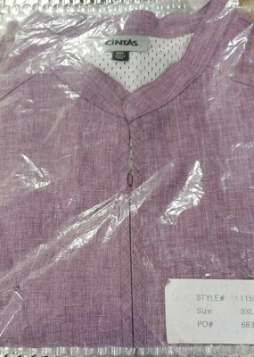 WOMEN'S CINTAS 115831-16 3XL PURPLE ZIPPER JACKET W/POCKETS LIGHT WEIGHT