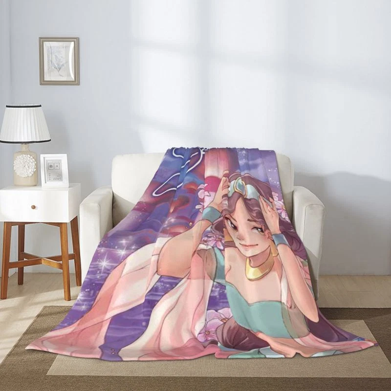 Disney Mickey Halloween Flannel Blanket Kawaii Spooky Cute Lightweight Throw