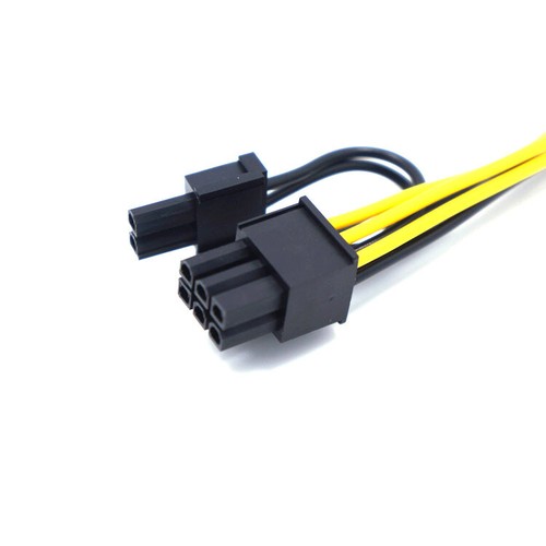6pin to 8pin Power Supply Cable Extension Cable Graphics Card Power Cable - Photo 6/11