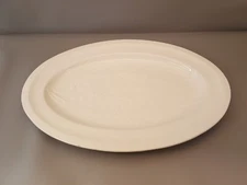 White ceramic fish platter large Italy 23x15"