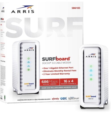 Arris SURFboard SB6183 DOCSIS 30 Cable Modem