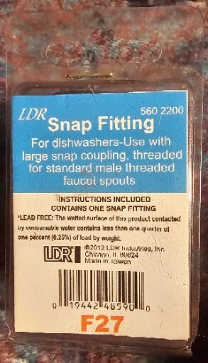 "Lote de 4 aireadores hembra LDR cromados de montaje rápido para lavavajillas 55/64"" #5302200" Foto 2 de 4