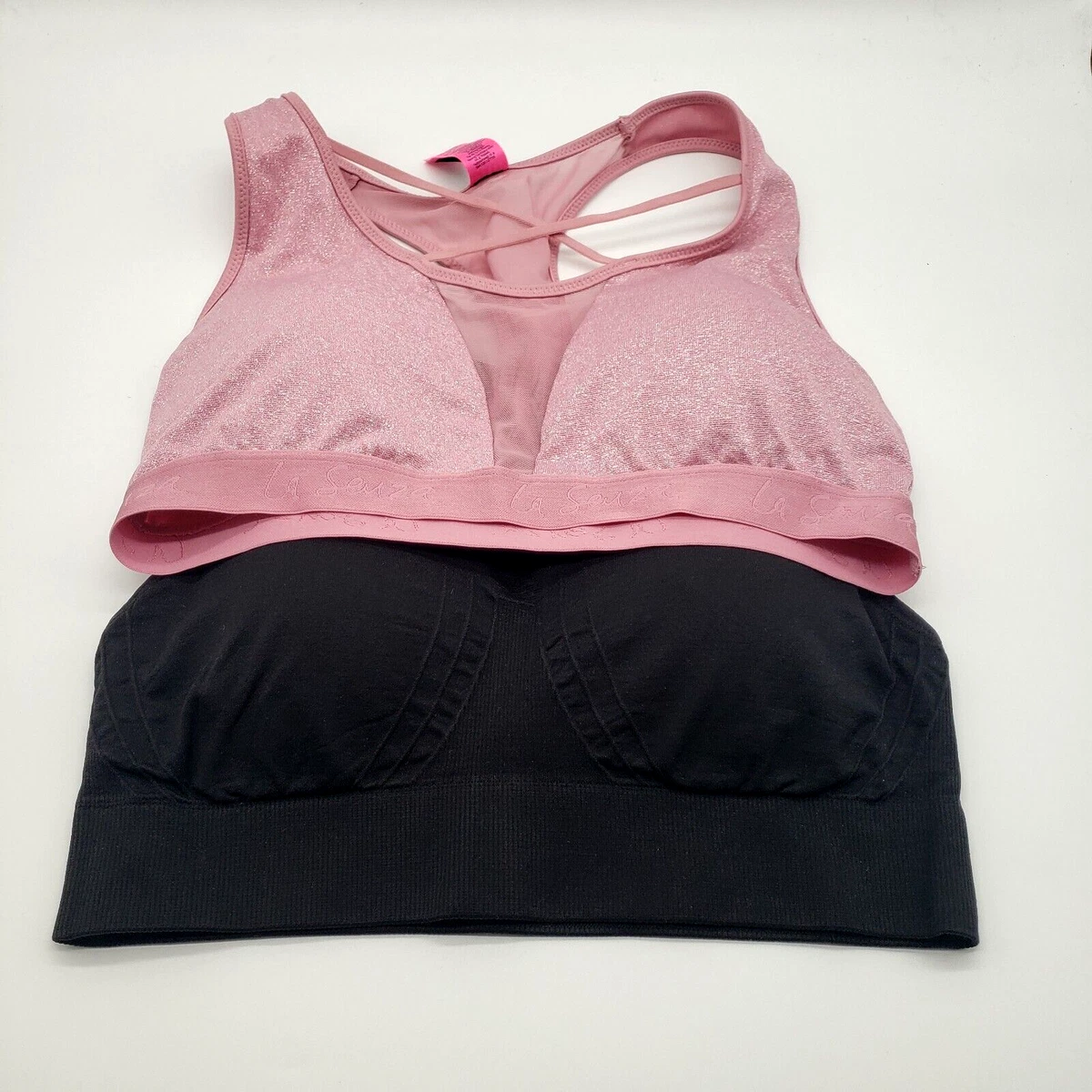 La Senza Bralette and Truekind Black Sports Bra Padded Size L (2