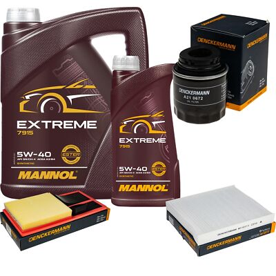 DENCKERMANN Inspektionspaket MANNOL Extreme 5W-40 6L für Skoda Roomster 1.6
