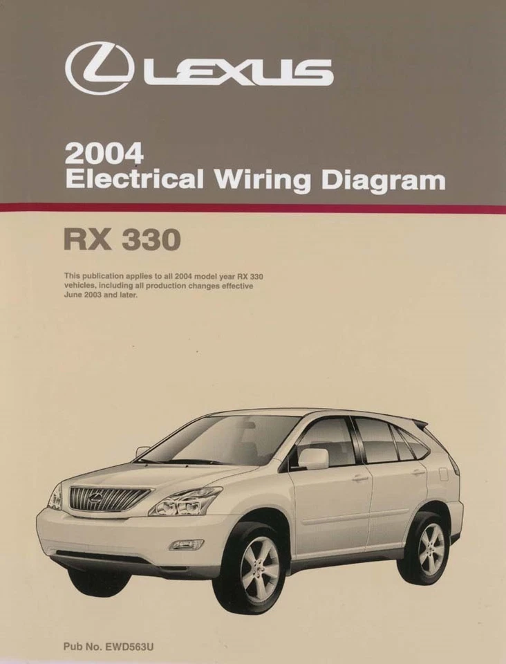 2004 Lexus RX 330 Wiring Diagrams Schematics Layout Factory OEM