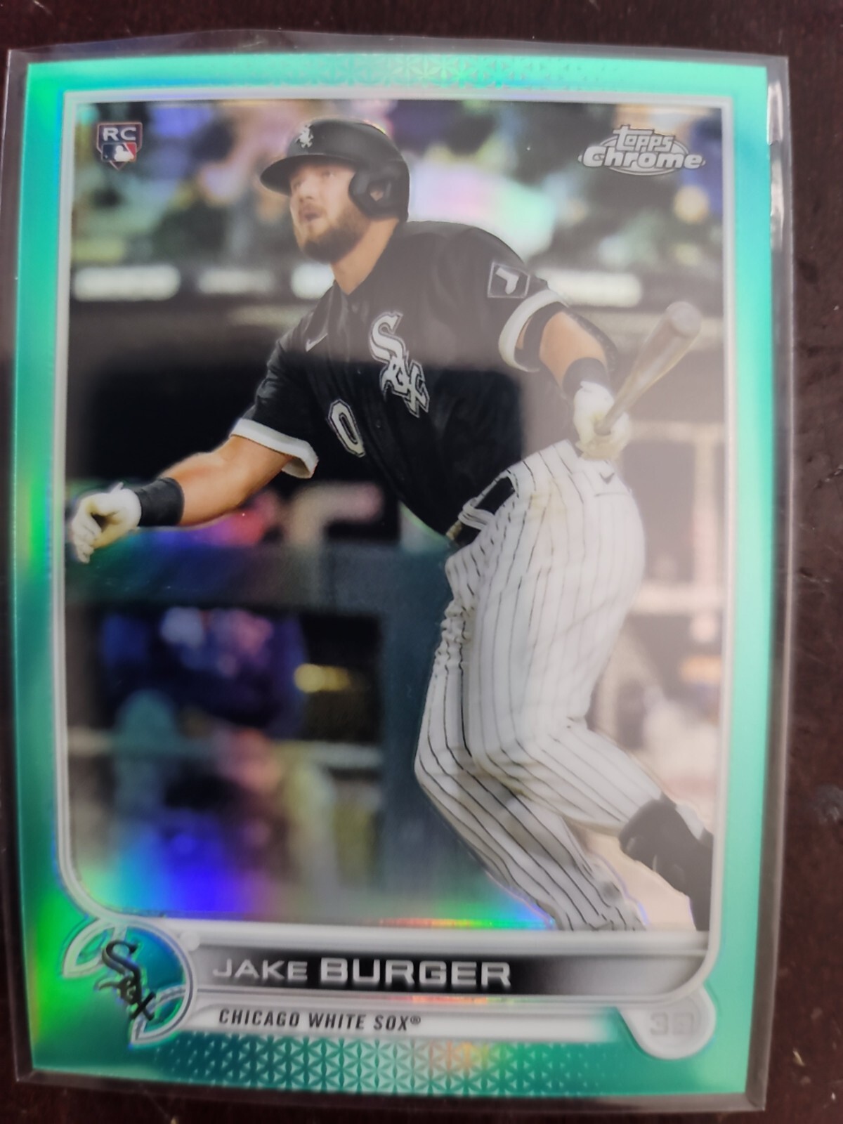 Jake Burger 2022 Topps Chrome  Aqua Refractor #29 #ed /199 White Sox Rookie RC🔥
