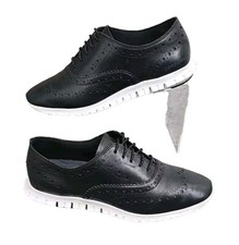 Cole Haan Womens Shoes Size 7 B Zerogrand Wing Oxford Black Leather Lace Up