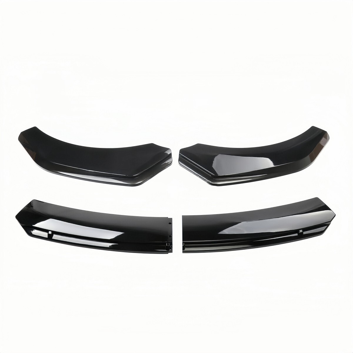 Front Bumper Lip Spoiler Splitter For Audi A4 B9 S4 Sedan 2017-2019 Glossy Black