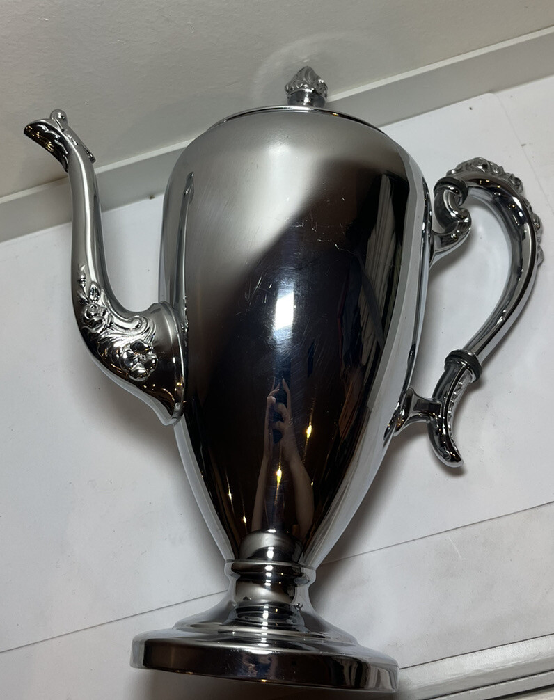 Vintage Midcentury Cromwell Chromium Silver Mfg. Corp. Coffee/Teapot | eBay