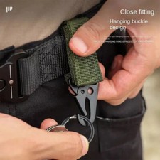 Heavy Duty Key Ring Belt Holder Police Key Chain Organizer Metal Carabiner Clip