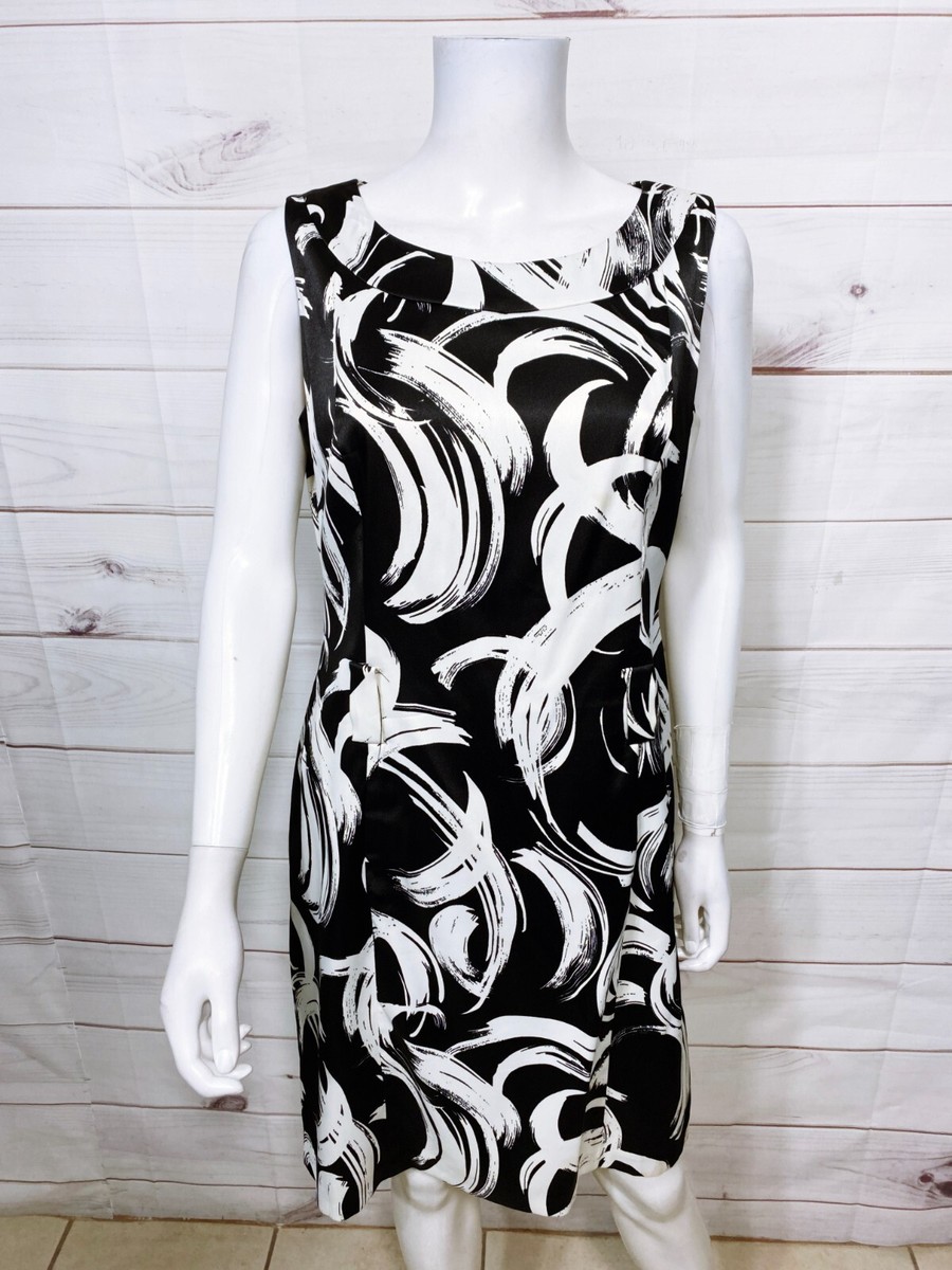 Dressbarn Petite Womens Dress Size 16P Black & White Pockets Back Zip | eBay