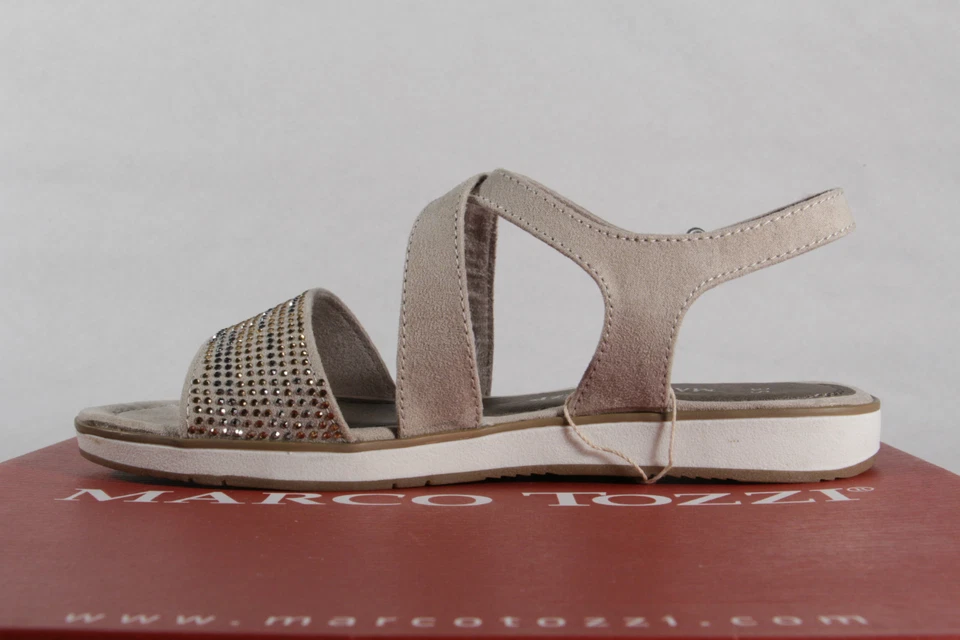 Marco Tozzi sandals synthetic leather beige NEW!! - Image 3 of 4