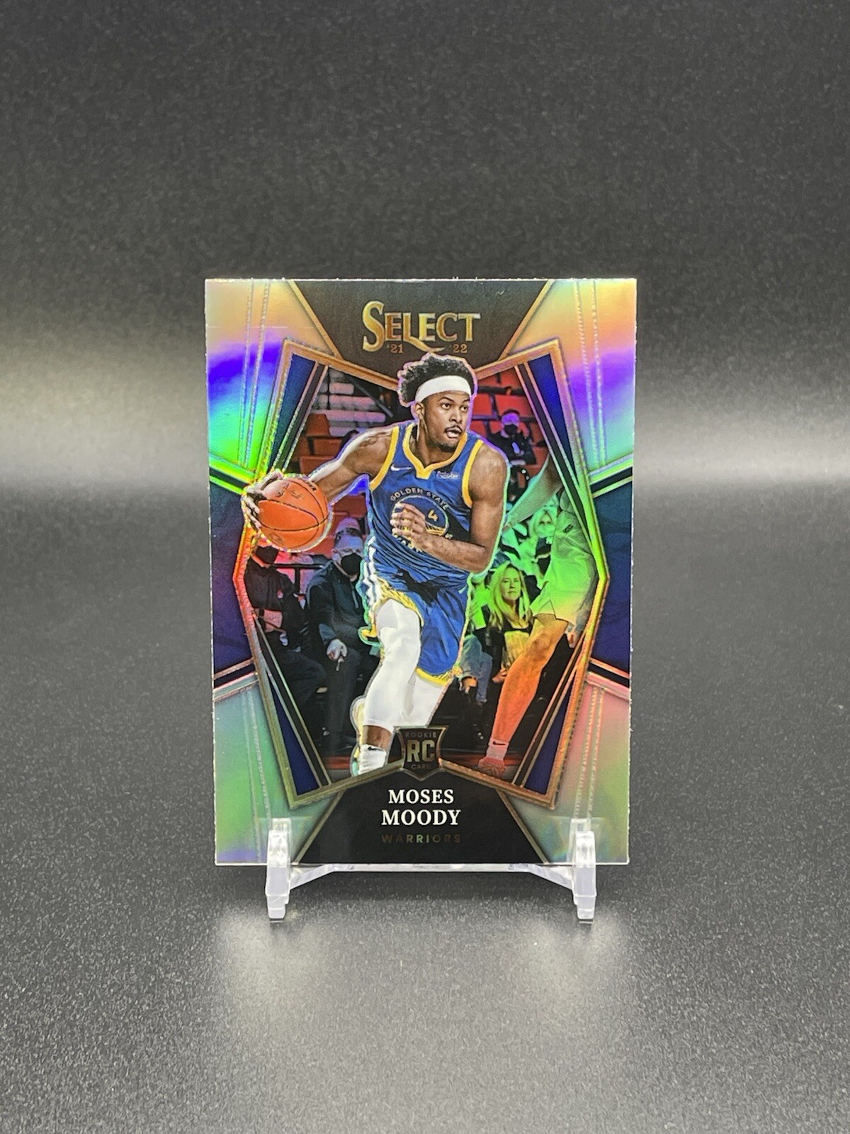 Moses Moody 2021-22 Panini Select Premier Rookie RC #187 Silver Prizm Warriors