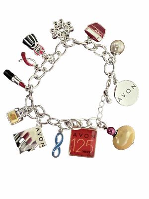 AVON Vintage Limited Edition 2011 125th Anniversary Silver Tone Charm Bracelet