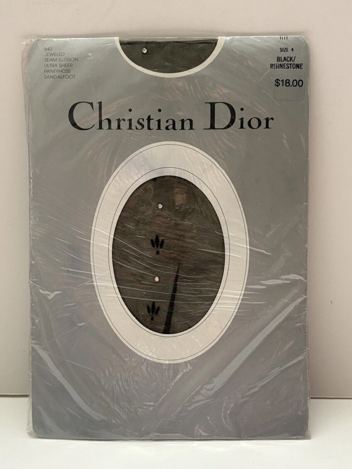 Collant vintage Christian Dior 942 strass taille 2 noir