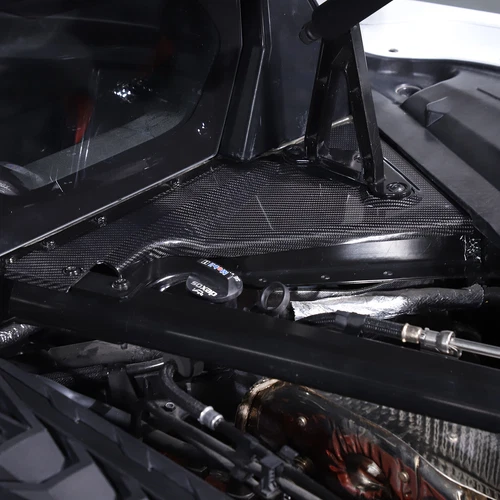 Juego de cubiertas interiores de bahía de motor de fibra de carbono seca real para Corvette C8 2020-2024 - Imagen 11 de 27