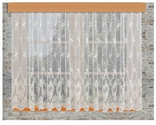 Edler Florentiner-Store Frederika Ecru hochwertige Florentiner Tüllstickerei