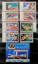 Mongolia, 1982, Intercosmos, Yv.av.137-44+bl.87, MNH, comb.shipping.