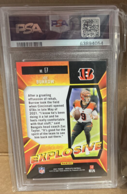 Joe Burrow Gold /10 - Absolute Explosive PSA 9 | eBay