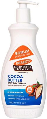 3 x Palmers Kakaobutter weich macht Körperlotion 400 ml + 25 % ex kostenlose Pumpe UK-Verkäufer