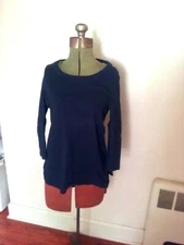 Talbots 3/4 Sleeve Blue Top, Gently Used, Small, 100% Cotton Excellent Condition