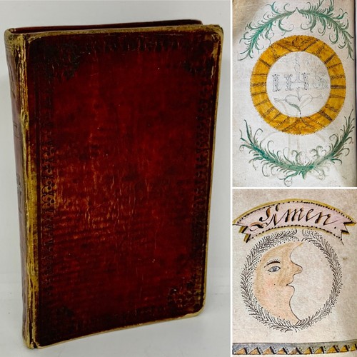Illuminated Manuscript Christian Prayer Book Folk Art 1826 Handwritten Journal - Picture 9 of 12