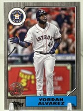 2022 Topps Update Yordan Alvarez 1987 Insert Black Wood Parallel /299 Astros