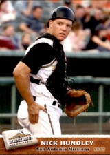 2007 San Antonio Missions Grandstand #27 Nick Hundley El Paso Texas TX Card