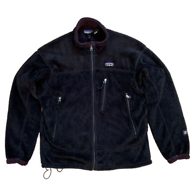 Vtg Patagonia Regulator R Polartec Mens Jacket Deep Pile Furry Made USA Logo L