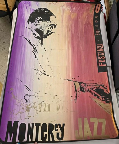 Vintage 1970 Earl Newman Monterey Jazz Festival Poster 23" X 35" - 第 1/11 張圖片