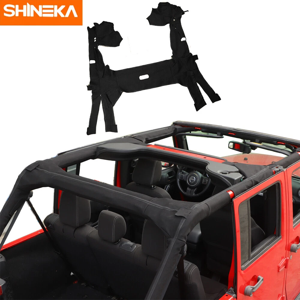 Black Roll Bar Cover Protect Padding For 2011-18 Jeep Wrangler JK Oxford Cloth