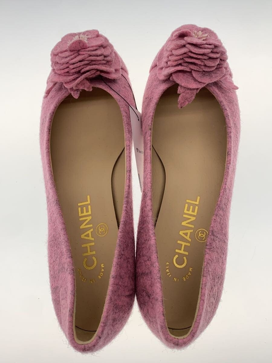 CHANEL パンプス カメリア 中古・古着通販CHANEL フェルト⁄カメリア