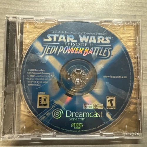 Star Wars: Episode I: Jedi Power Battles (Sega Dreamcast) W/ Case Cleaned