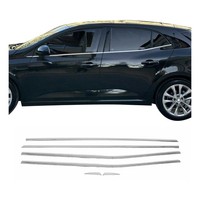 Fensterleisten Zierleisten FüR Renault Megane IV SchräGheck 2016-2022 Chrom 6Tlg
