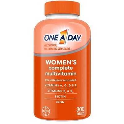 One A Day Women's 50+ Multivitamin 300 Tablets.