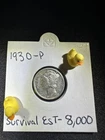 1930-P  Mercury Silver Dime,  Very Fine-Extra