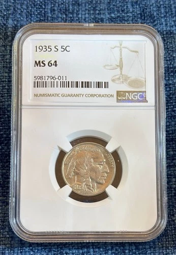 1935-S Buffalo Nickel, NGC-MS 64