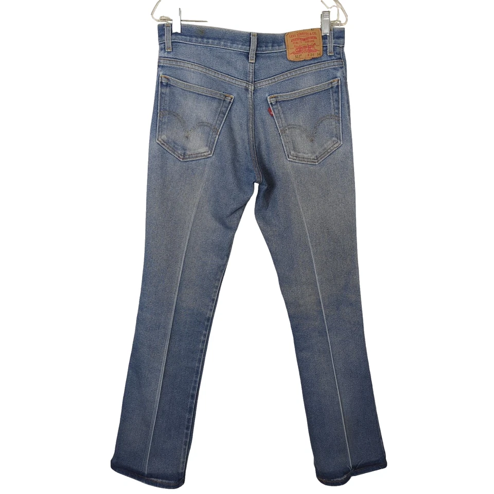 Pantalones de mezclilla vintage Y2K Levi’s 517 corte bota para hombre 34 x34 azul desteñido con pliegue Foto 2 de 4